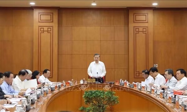 Tổng Bí thư, Chủ tịch nước Tô Lâm làm việc với Ban Tuyên giáo Trung ương