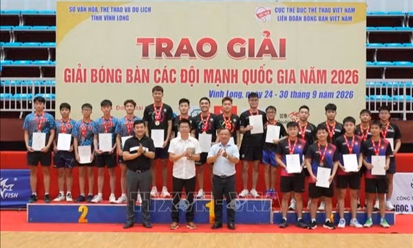 Bế mạc Giải Bóng bàn các đội mạnh quốc gia năm 2026