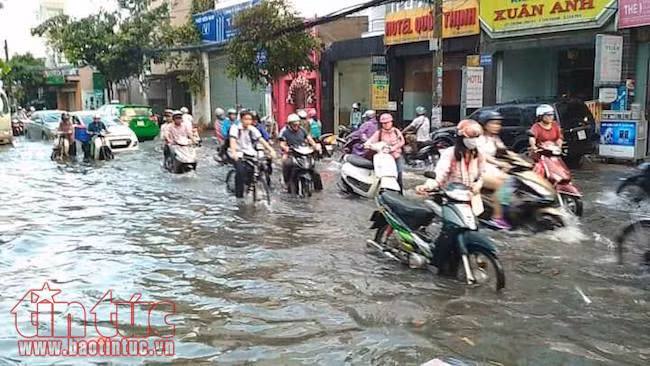 Nhiều tuyến đường TP Hồ Chí Minh lại ngập sâu sau cơn mưa lớn ảnh 3