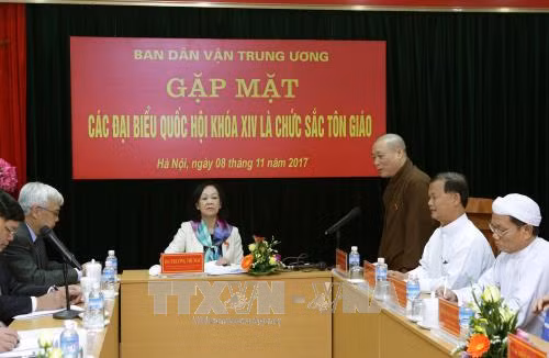 Gặp mặt các đại biểu Quốc hội khóa XIV là chức sắc tôn giáo ảnh 1