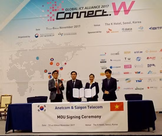 SaigonTel ký hợp tác với Anetcom và HQ Kdigital ảnh 1