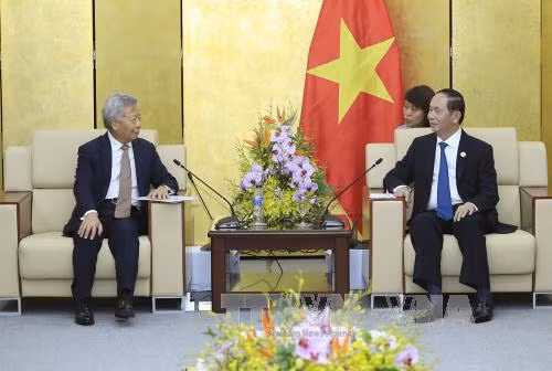 APEC 2017: Chủ tịch nước Trần Đại Quang tiếp Chủ tịch AIIB ảnh 1