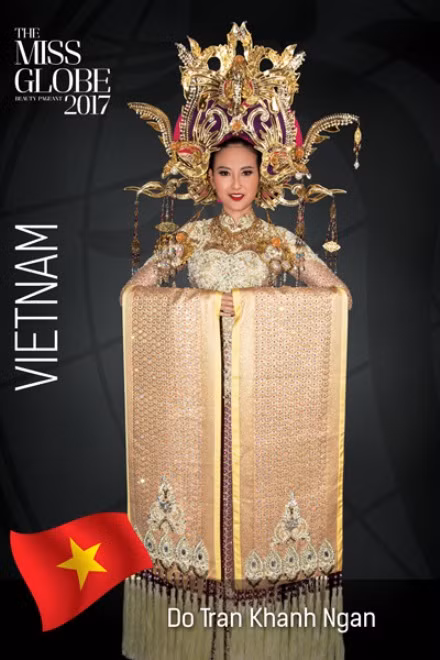Trang phục dân tộc dự thi Miss Globe của Khánh Ngân lấy cảm hứng từ vẻ đẹp Nam Phương Hoàng hậu ảnh 1
