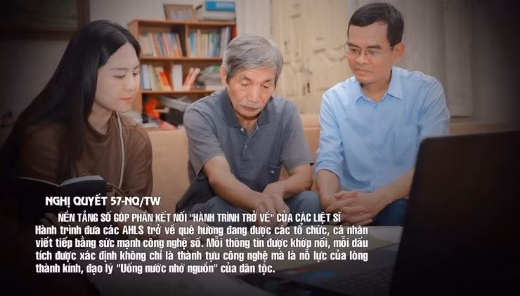 Nghị quyết 57-NQ/TW: Nền tảng số góp phần kết nối 'Hành trình trở về' của các liệt sĩ