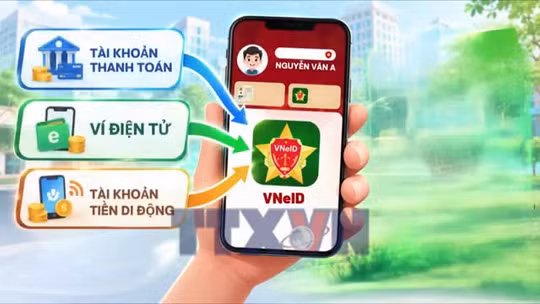 Quyền lợi quan trọng trên VNeID: Tích hợp tài khoản ngân hàng