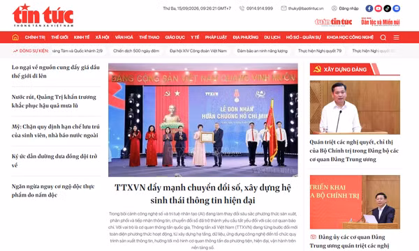 Báo điện tử baotintuc.vn của Báo Tin tức và Dân tộc ra mắt giao diện mới với nhiều cải tiến về thiết kế, tổ chức nội dung.