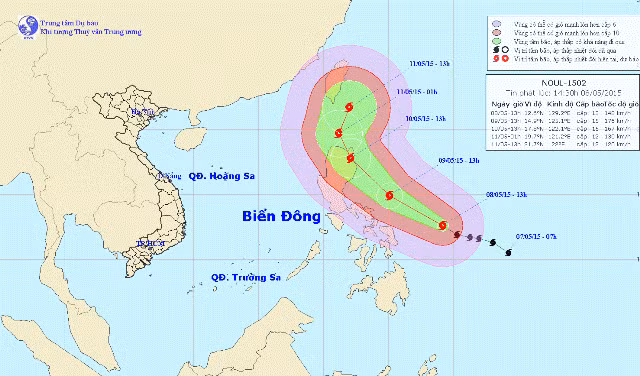 Bão rất mạnh trên biển phía Đông miền Trung Philippines ảnh 1