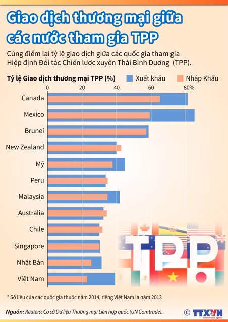 Giao dịch thương mại của các nước TPP ảnh 1