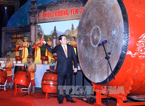 Chủ tịch nước Trần Đại Quang dự khai mạc Lễ hội truyền thống Trường Yên ảnh 1