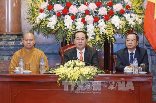 Chủ tịch nước tiếp đại biểu Việt kiều và Phật giáo An Nam tông tại Thái Lan ảnh 1