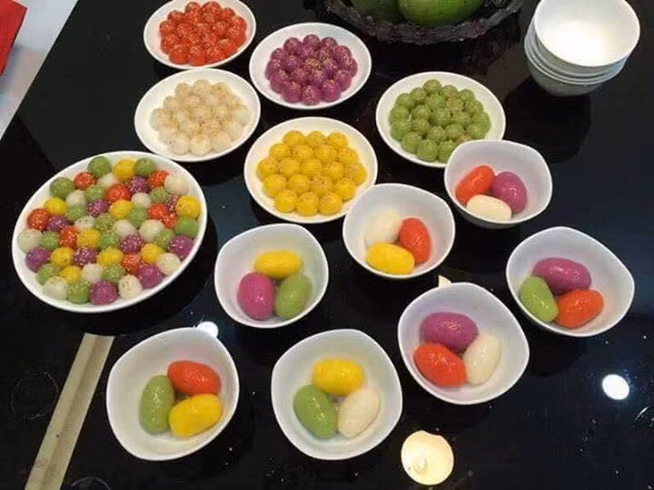 Bột bánh trôi ngũ sắc đắt khách phục vụ Tết Hàn thực ảnh 2
