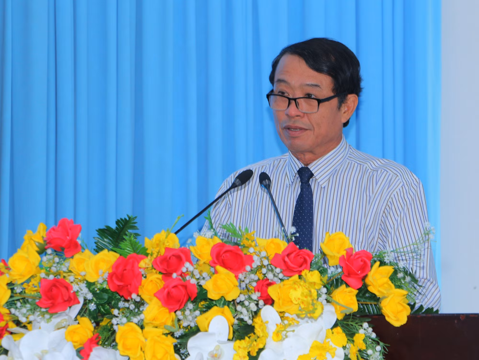 Ông Nguyễn Văn Khởi, Phó Chủ tịch UBND tỉnh Sóc Trăng phát biểu tại buổi tổng kết.