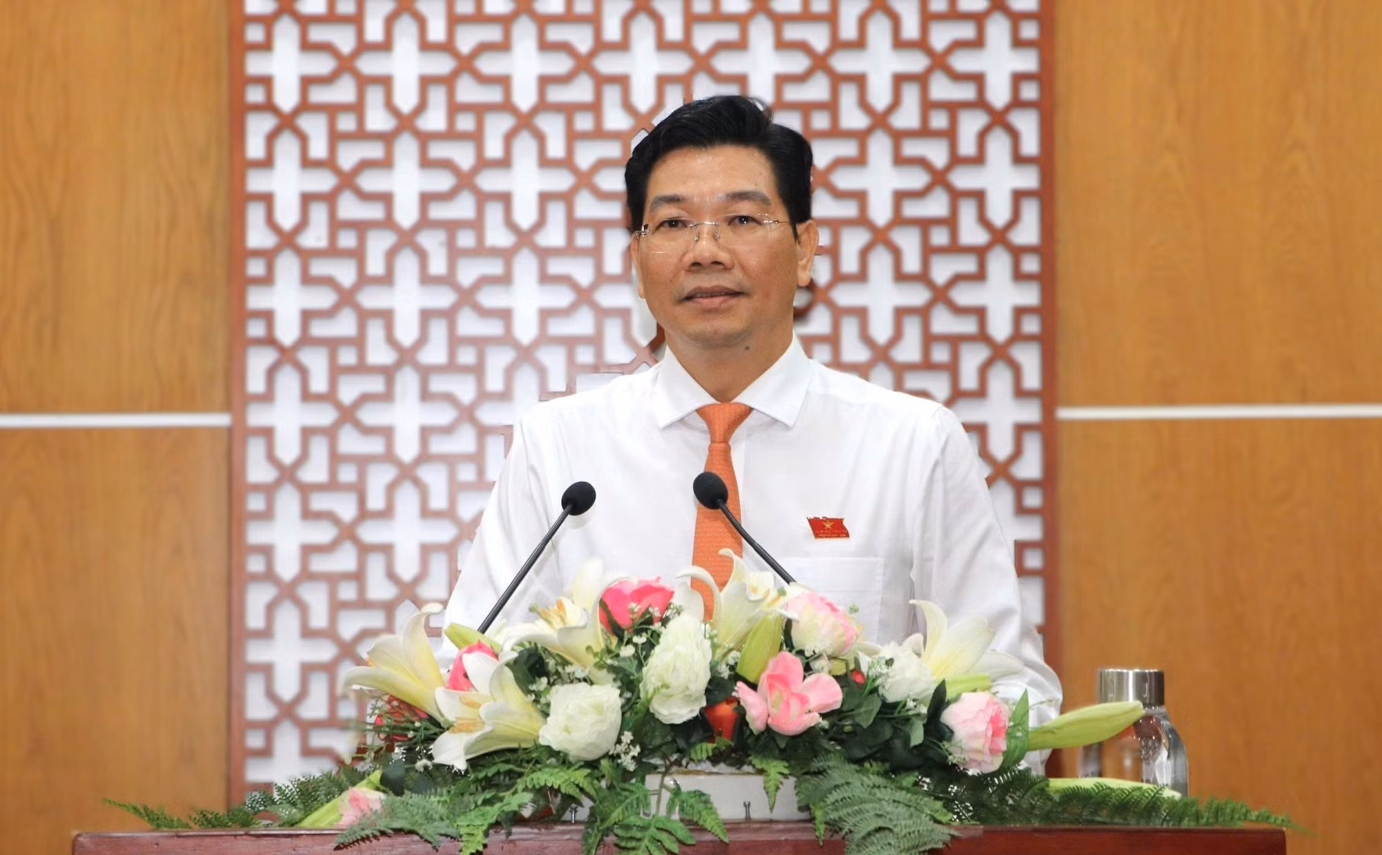 Ông Nguyễn Mạnh Hùng, Phó Bí thư tỉnh ủy, Chủ tịch HĐND tỉnh Tây Ninh, phát biểu tại kỳ họp.