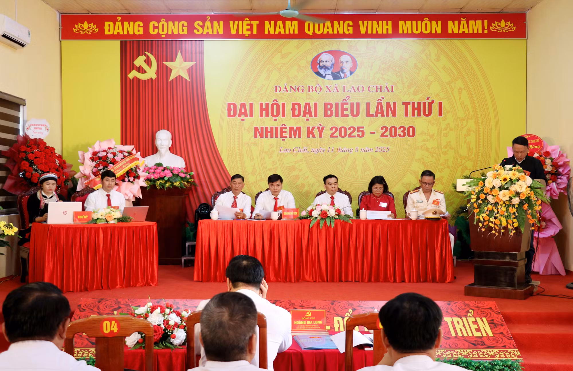 Đại hội đại biểu Đảng bộ xã Lao Chải (Tuyên Quang) lần thứ nhất, nhiệm kỳ 2025-2030. Ảnh: Đức Thọ/TTXVN
