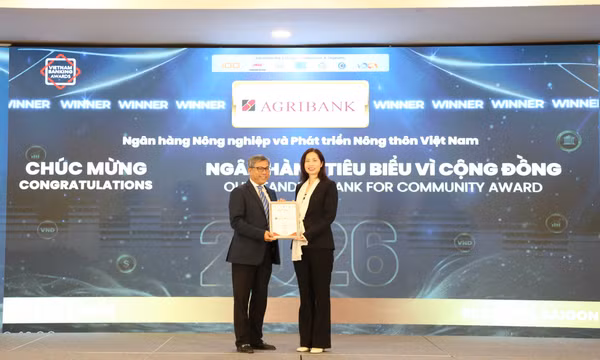 Agribank được vinh danh 3 giải thưởng Ngân hàng Việt Nam tiêu biểu 2026