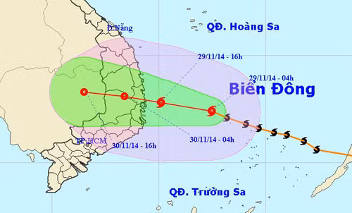 Bão số 4 cách bờ biển Phú Yên–Khánh Hòa 240km ảnh 1