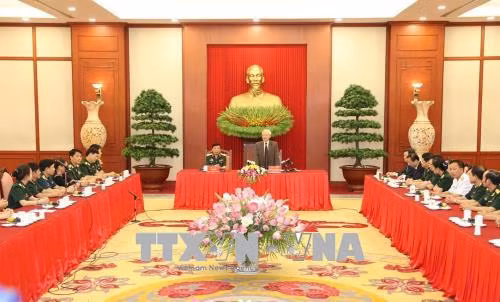 Tổng Bí thư Nguyễn Phú Trọng tiếp Đoàn đại biểu Công đoàn Quân đội xuất sắc ảnh 1