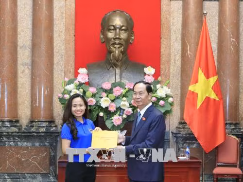 Chủ tịch nước Trần Đại Quang gặp mặt đại biểu thanh niên Khối các cơ quan Trung ương ảnh 2