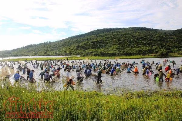 Độc đáo lễ hội đánh bắt cá Đồng Hoa ảnh 1