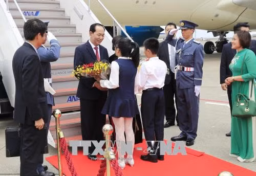 Chủ tịch nước Trần Đại Quang đặt chân tới Tokyo, bắt đầu chuyến thăm Nhật Bản ảnh 2
