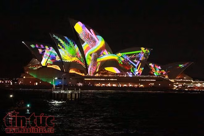 Nhà hát 'Con sò' biến hình trong Lễ hội ánh sáng Vivid 2018 ảnh 3