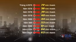 Những lần sáp nhập tỉnh, thành phố từ 1975