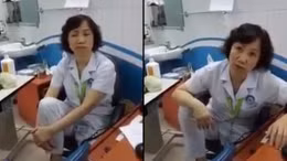 Hạ bậc thi đua bác sĩ gác chân lên ghế đối thoại với người nhà bệnh nhân