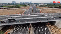 Nút giao Vành đai 3 với cao tốc Hà Nội - Hải Phòng trong ngày khánh thành