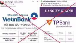 Cảnh báo mạo danh ngân hàng cho vay trực tuyến lãi suất thấp