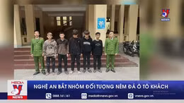 Nghệ An bắt nhóm đối tượng ném đá ô tô khách