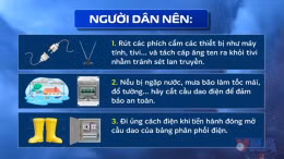 Hướng dẫn an toàn điện khi trời mưa bão, ngập nước 