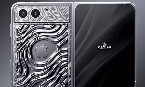 Chiêm ngưỡng iPhone màn hình gập phiên bản mạ bạc, giá hơn 550 triệu đồng
