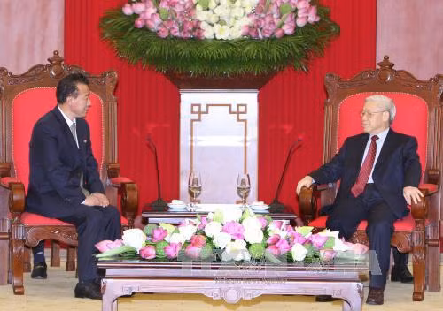 Tổng Bí thư Nguyễn Phú Trọng tiếp Đại sứ Triều Tiên ảnh 1