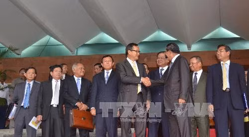 Lãnh đạo hai đảng CPP và CNRP khẳng định hợp tác tốt ảnh 1