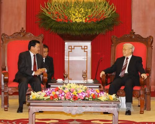 Tổng Bí thư tiếp Đoàn đại biểu cấp cao Bộ Ngoại giao Lào ảnh 2