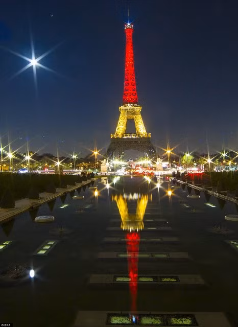 Màu cờ Bỉ phủ khắp thế giới sau loạt khủng bố Brussels ảnh 6