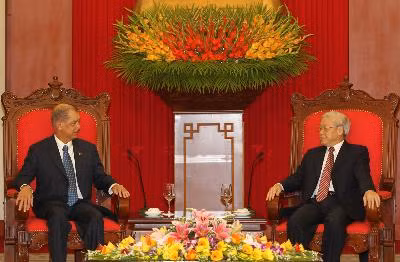 Tổng Bí thư Nguyễn Phú Trọng tiếp Tổng thống CH Seychelles ảnh 1