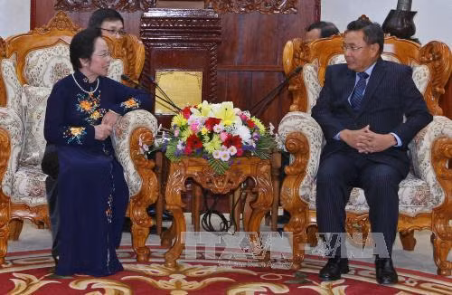 Đồng chí Nguyễn Thị Doan hội kiến Phó Chủ tịch Quốc hội Lào ảnh 1