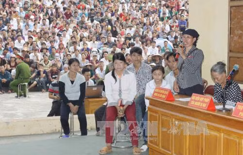 Quang cảnh phiên tòa. Ảnh: Thế Duyệt - TTXVN
