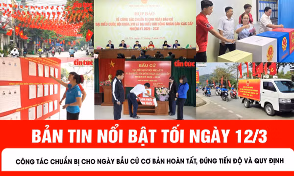 Bản tin tối ngày 12/3 của Báo Tin tức và Dân tộc.
