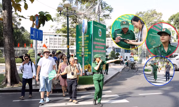 Những bước chân áo xanh giữ nhịp an toàn cho du khách.