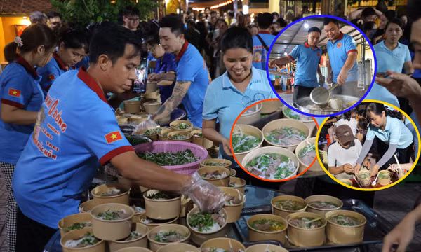 “Tiệm mì 0 đồng - Những chàng trai Hóc Môn” phục vụ hàng trăm suất ăn miễn phí cho người lao động nghèo, người bán vé số, bán hàng rong.