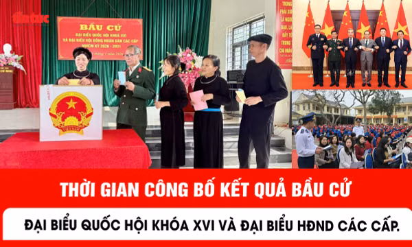 Thời gian công bố kết quả bầu cử đại biểu Quốc hội khóa XVI và đại biểu HĐND các cấp