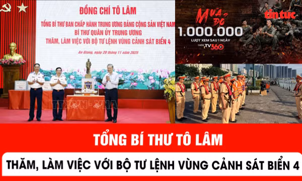 Tổng Bí thư Tô Lâm thăm, làm việc với Bộ Tư lệnh Vùng Cảnh sát biển 4