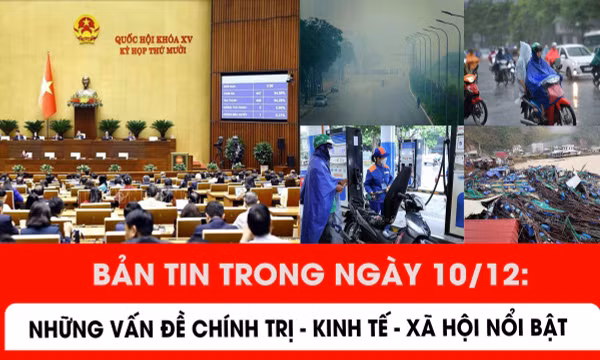 Bản tin trong ngày 10/12: Những vấn đề chính trị - kinh tế - xã hội nổi bật