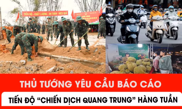 Thủ tướng yêu cầu báo cáo tiến độ 'Chiến dịch Quang Trung' hằng tuần