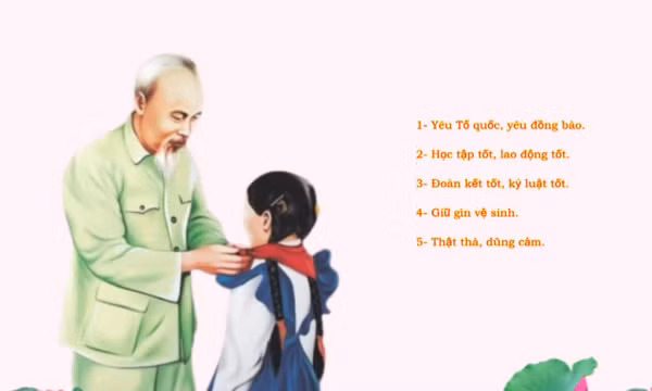Học Bác mỗi ngày: Năm điều Bác Hồ dạy là hệ giá trị sâu sắc để thiếu niên, nhi đồng học tập, rèn luyện và trưởng thành