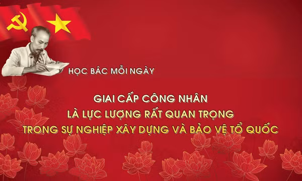 Học Bác mỗi ngày: Giai cấp công nhân là lực lượng rất quan trọng trong sự nghiệp xây dựng và bảo vệ Tổ quốc