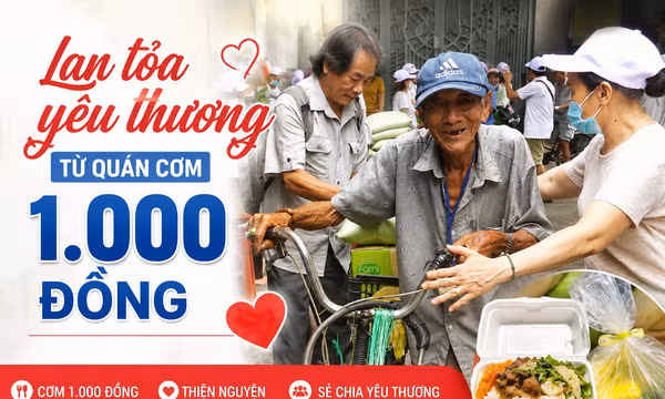 Lan tỏa yêu thương từ quán cơm 1.000 đồng