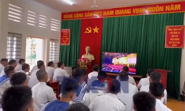 Cán bộ chiến sĩ Tiểu đoàn DK1 hướng về Đại hội Đảng lần thứ XIV